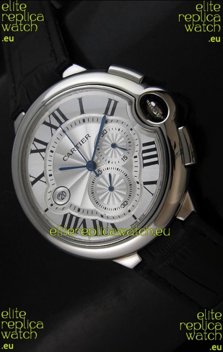 Cartier Ballon de Japanese Replica Watch in Silver White Dial