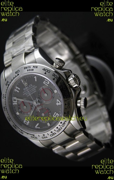 Rolex Daytona Cosmograph Swiss Replica Steel Watch in Grey Dial