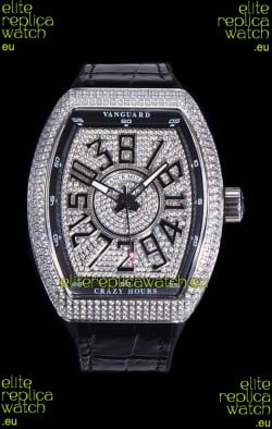 Franck Muller Vanguard Crazy Hours Edition Swiss Replica Watch - Black Numerals