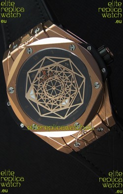 Hublot Big Bang Sang Bleu 45MM Rose Gold Swiss Replica Watch 