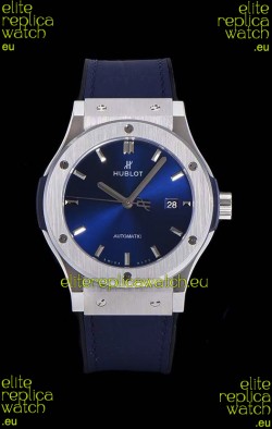 Hublot Classic Fusion 1:1 Mirror Replica Swiss Watch in 904L Steel Casing Blue Dial