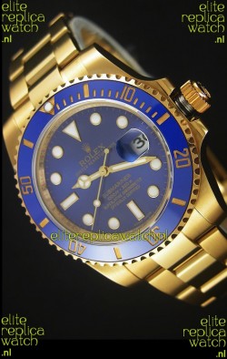 Rolex Submariner 16618 Gold Ceramic Bezel Replica 1:1 Watch with Swiss 3135 Movement