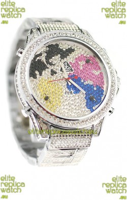 Jacob & Co Diamond Japanese Replica Watch in Multi Color Dial