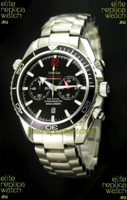 Omega Seamaster Chronometer Japanese Replica Watch in Black Dial