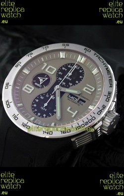 Porsche Design Flat Six P'6340 Swiss Chronograph Watch in Grey Dial