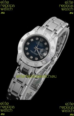 Rolex Datejust Ladies Japanese Replica Ladies Watch in Dark Blue Dial