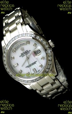 Rolex Oyster Perpetual Day Date Japanese Automatic Watch in Mop White Dial
