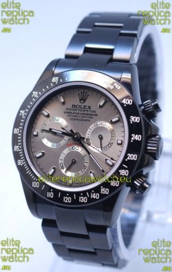 Rolex Daytona Cosmograph Project X Design Black Out Edition Series II Swiss Watch in Grey Opaline Dial 
