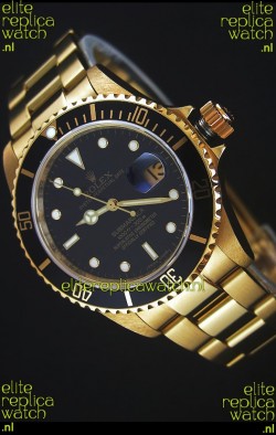 Rolex Submariner 16618 Gold Replica 1:1 Watch with Swiss 3135 Movement