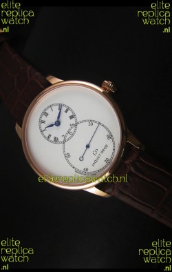 Jaquet Droz Grande Seconde Ivory Enamel Rose Gold Case Watch in White Dial