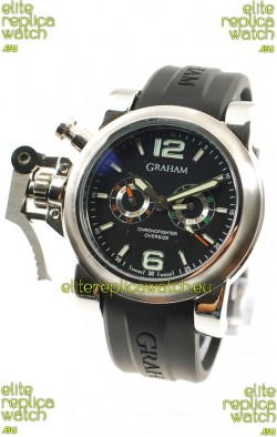 Graham Chronofighter Oversize Diver Japanese Replica Watch in Black Dial