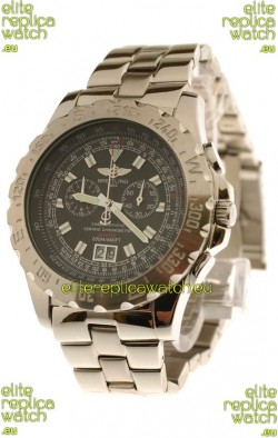 Breitling Chronograph Chronometre Japanese Watch in Black Dial