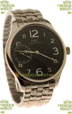IWC Portugese Automatic Japanese Replica Watch in Black Dial