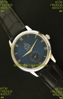 Omega DeVelie Co-Axial Chronometer Japanese Steel Watch in Dark Blue Dial