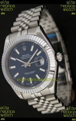 Rolex DateJust Japanese Replica Watch in Blue Dial