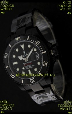 Rolex Submariner Pro Hunter Japanese PVD Watch in Black Carbon Dial