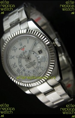 Rolex Sky-Dweller Stainless Steel Watch in White Dial