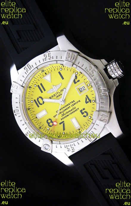 Breitling Seawolf Swiss Watch Yellow Dial - Ultimate Mirror Replica Watch 