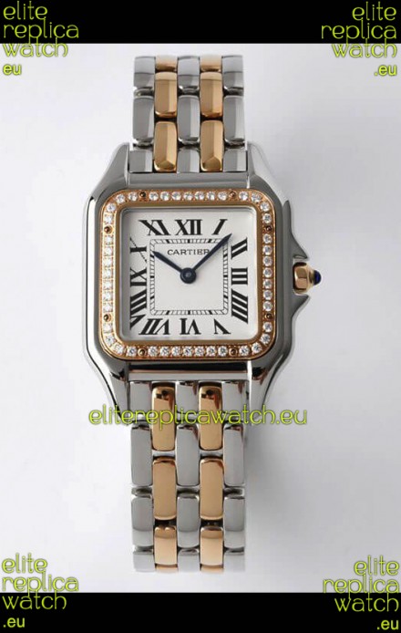 PANTHERE de Cartier Edition 27mm 1:1 Mirror Swiss Watch Rose Gold Two Tone Casing