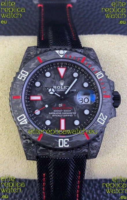 Rolex Submariner DiW Carbon Fiber Edition Swiss Replica Watch - 1:1 Mirror Replica