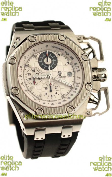 Audemars Piguet Royal Oak Offshore Survivor Swiss Chronograph Watch in White Dial