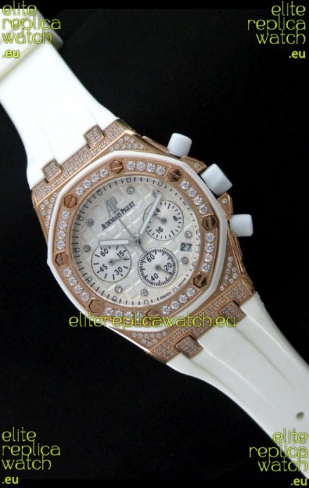 Audemars Piguet Royal Oak Ladies Alinghi Limited Edition Japanese Watch in White