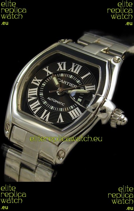 Cartier Roadster Swiss Replica Watch in Black Dial