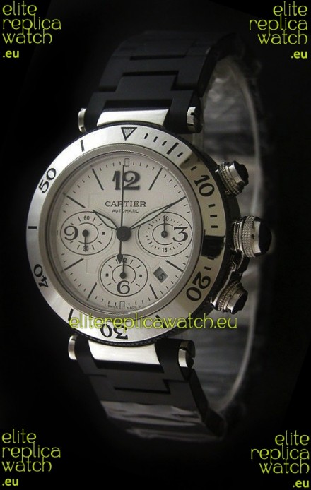 Cartier Pasha de Swiss Replica Watch in White Dial