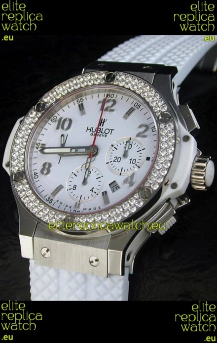 Hublot Big Bang Swiss Replica Watch Diamonds Bezel