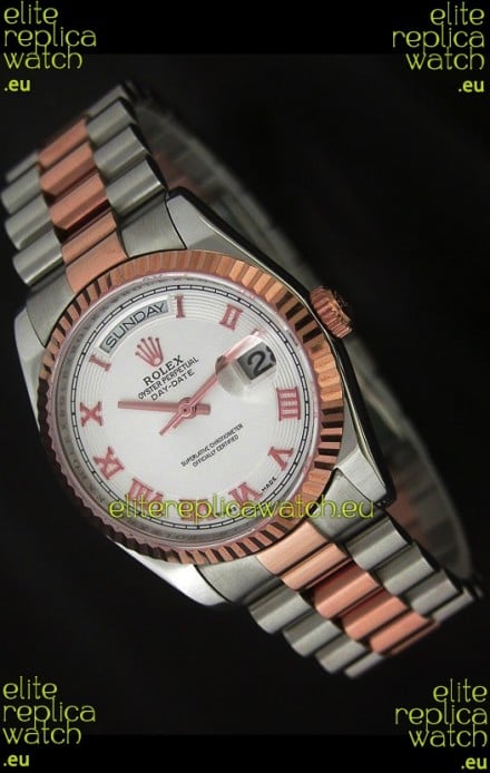 Rolex Day Date Swiss Replica Rose Gold Watch