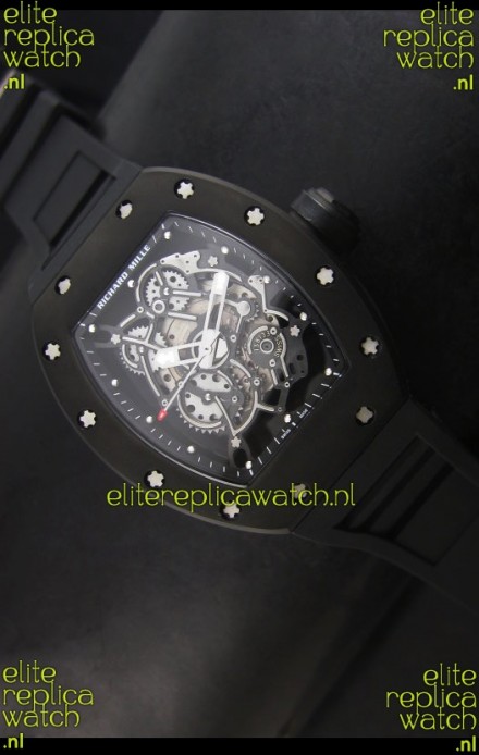 Richard Mille RM055 Bubba Watson Swiss Replica Watch in Black Indexes