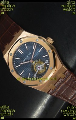 Audemars Piguet Royal Oak Swiss Tourbillon Watch in Pink Gold Case 