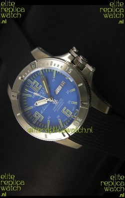 Ball Hydrocarbon Spacemaster Automatic Day Date Rubber Strap in Blue Dial - Original Citizen Movement 