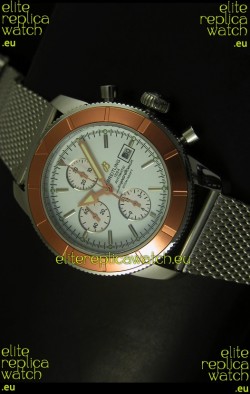 Breitling Super Ocean Gold Bezel Chronograph Swiss Watch 
