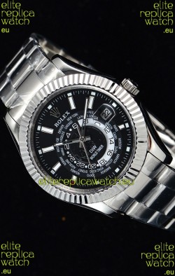 Rolex SkyDweller Swiss Watch in Steel Case - DIW Edition Black Dial 