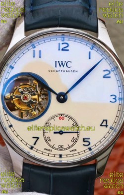 IWC Portuguese Genuine Swiss Tourbillon Movement Watch in White Dial