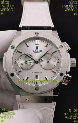 Hublot Classic Fusion Chronograph Stainless Steel Casing Silver Dial 1:1 Mirror Replica Watch 