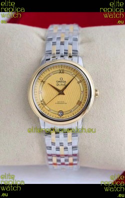 Omega De Ville Edition Swiss Automatic Watch in Two Tone Rose Yellow Gold - Gold Dial