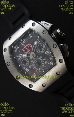 Richard Mille RM011-FM Felipe Massa One Piece Titanium Case Watch in Black Strap