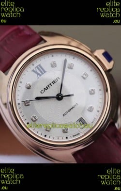 Cle De Cartier Automatic Swiss Replica Watch in Rose Gold Casing - 35MM