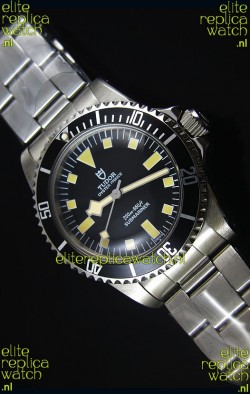 Tudor Oyster Prince Vintage 200M Black Dial Squre Markers Swiss 1:1 Mirror Replica Watch 