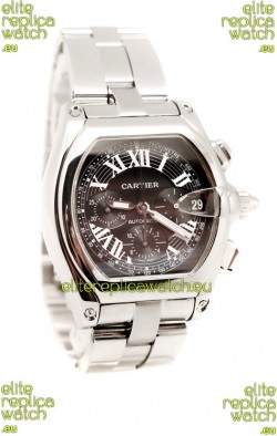 Cartier Roadster Chronograph Swiss Replica Watch in Black Dial