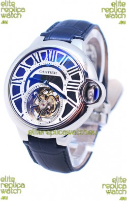 Cartier Ballon de Bleu Flying Tourbillon Swiss Silver Watch