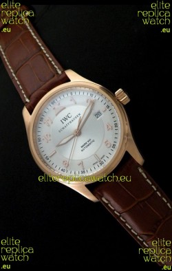 IWC Fliegeruhr International Watch Co. Swiss Automatic Rose Gold Watch in White Dial