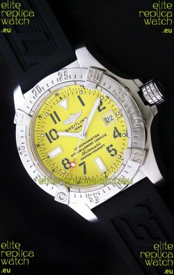 Breitling Seawolf Swiss Automatic Watch in Yellow Dial