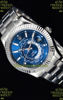 Rolex SkyDweller Swiss Watch in Steel Case - DIW Edition Blue Dial 