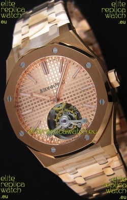 Audemars Piguet Royal Oak Tourbillon 41mm Extra-Thin Pink Gold Dial Watch 
