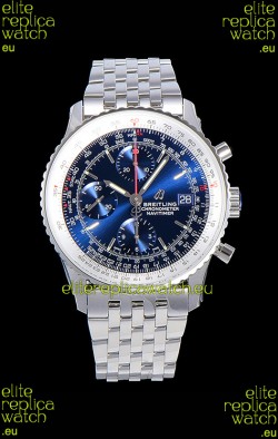 Breitling Navitimer 1 Chronograph 41MM Swiss Watch Blue Dial in 904L Steel - Steel Strap