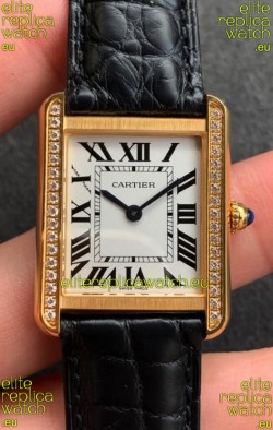 Cartier Tank Solo Swiss Quartz Watch in Yellow Gold Casing - 27MM Wide