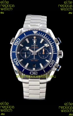 Omega Planet Ocean 600M Chronograph 904L Steel Blue Dial 1:1 Mirror Replica Watch 